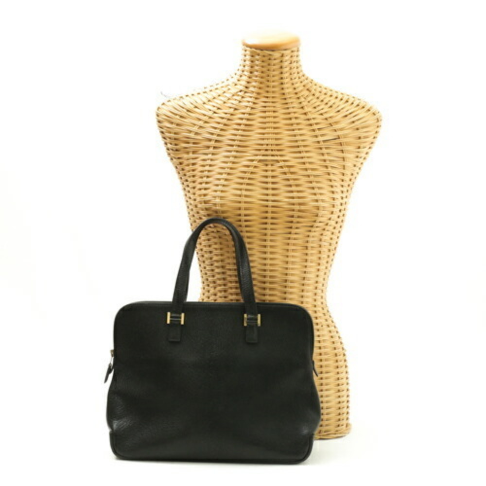 HERMES Escapada Chevre Handbag E Leather H Logo Black